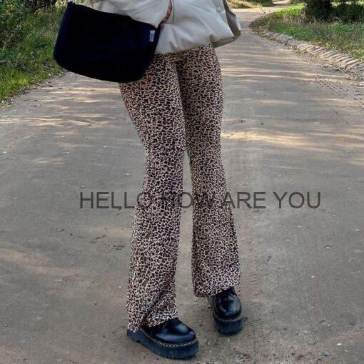 Egirl Skinny Long Leopard Print Pant