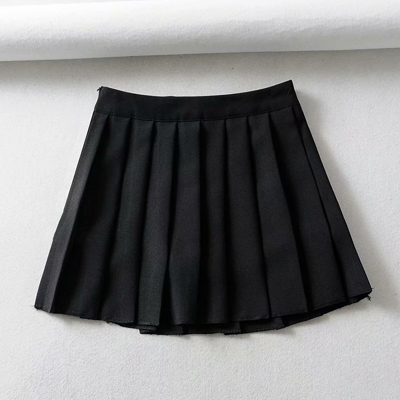 Asymmetrical Gothic eGirl Black Streetwear Skirt