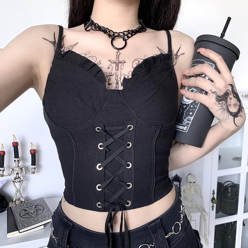 Sexy Vintage Gothic eGirl Camisole Top