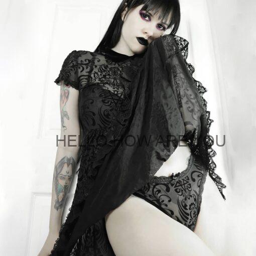 Vintage Lace Gothic eGirl Mesh Dress