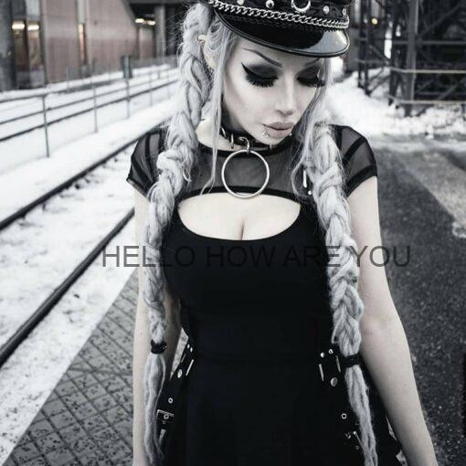 Gothic eGirl Grunge Mesh Dress