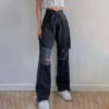 Egirl Baggy Boyfriend Ripped Distressed Jeans