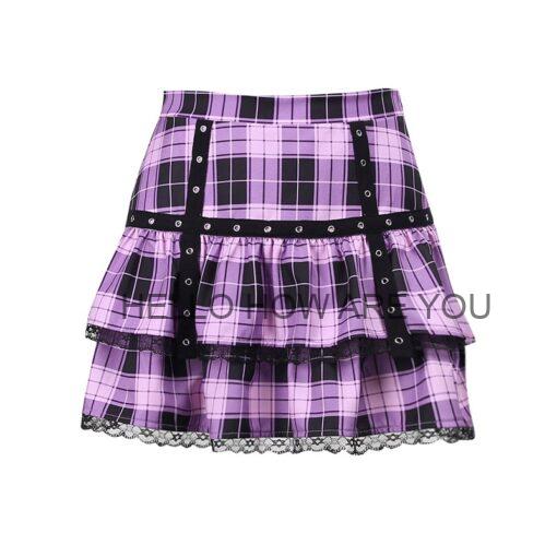 Harajuku Gothic eGirl Egirl High Waist Pleated Skirt