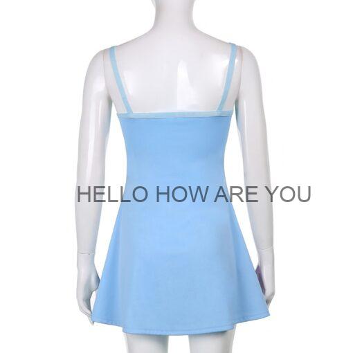Egirl Summer Party Patchwork Mini Dress
