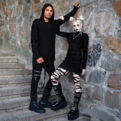 Kawaii Grunge Gothic eGirl Bodycon Long Sleeve Dress