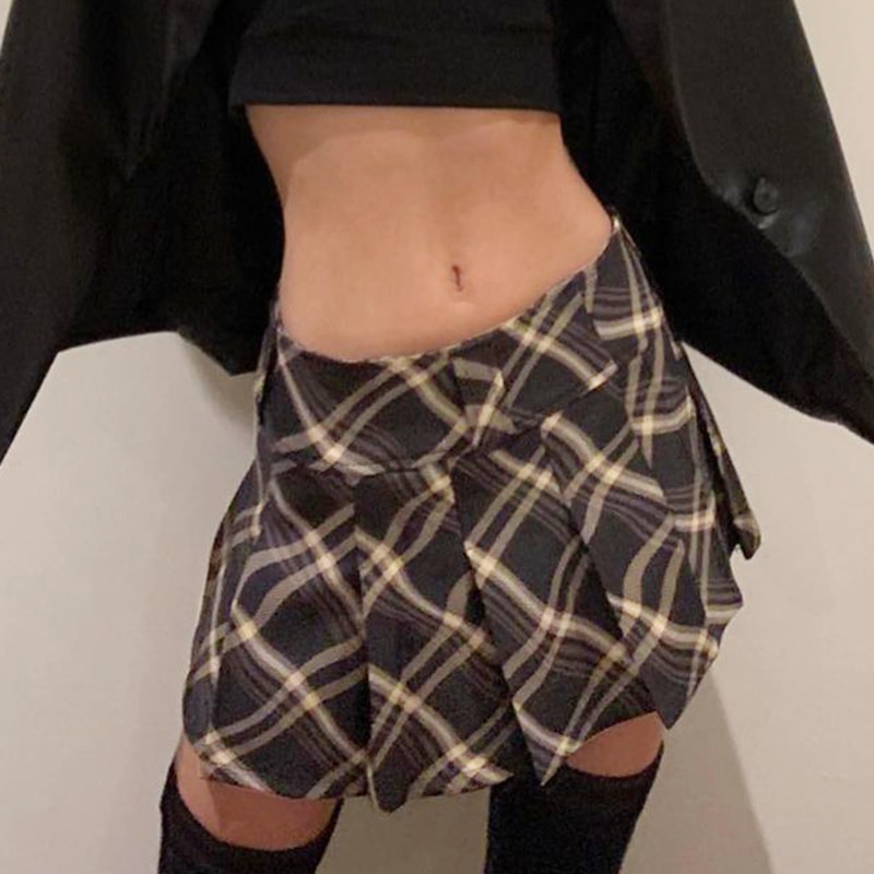 Egirl Plaid Preppy Style Pleated Skirt