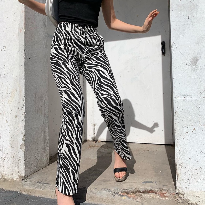 Zebra Print Elegant Egirl Pant