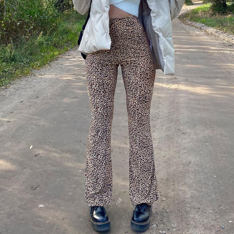 Egirl Skinny Long Leopard Print Pant