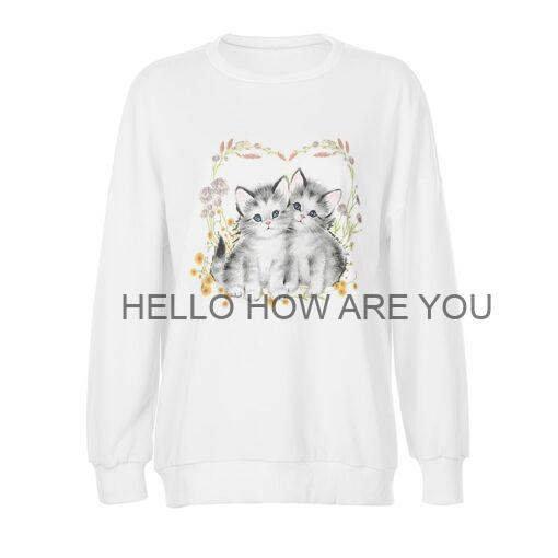 Cute Cat Egirl Oversized Sweatshirt