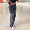 Egirl Patchwork Straight Long Jean (Many Colors)