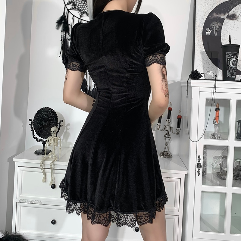 Vintage Aesthetic Elegant Gothic eGirl Dress