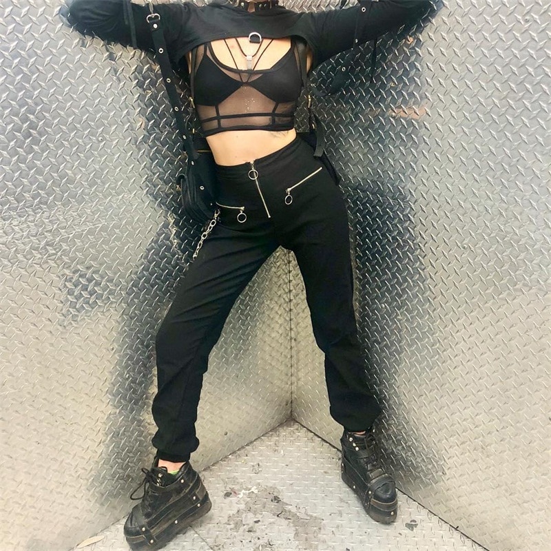 Casual Gothic eGirl Punk Grunge With Chain Pants