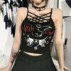 Goth Sexy Black Cami Egirl Top