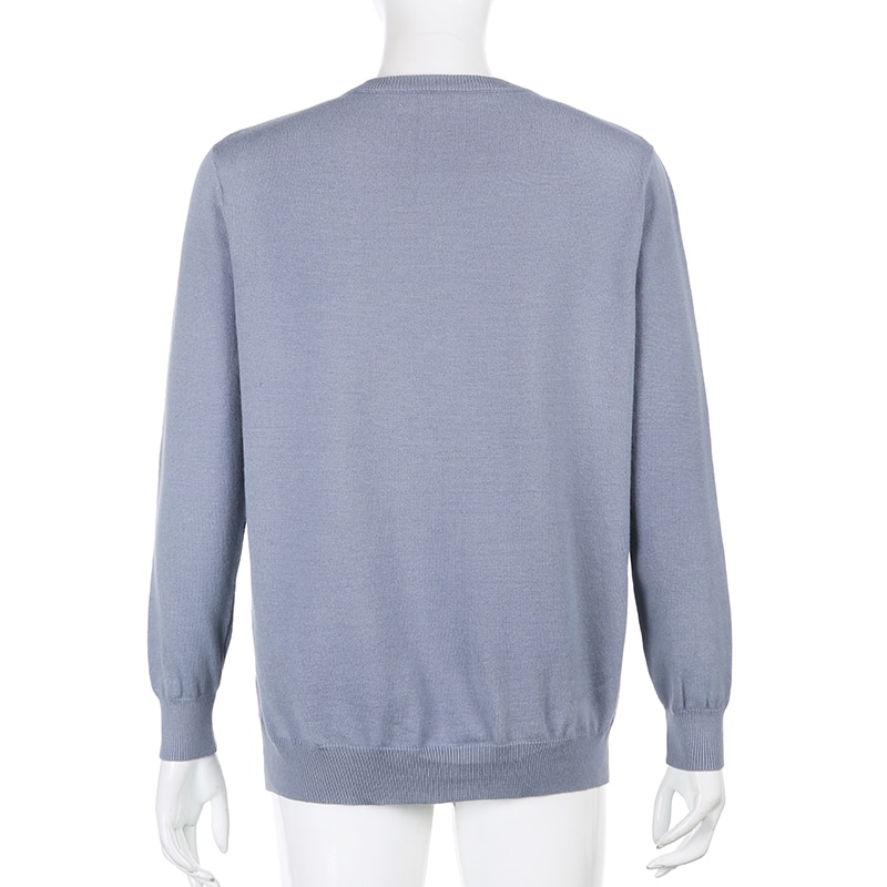 Plaid Argyle Style Retro Knit Egirl Sweater