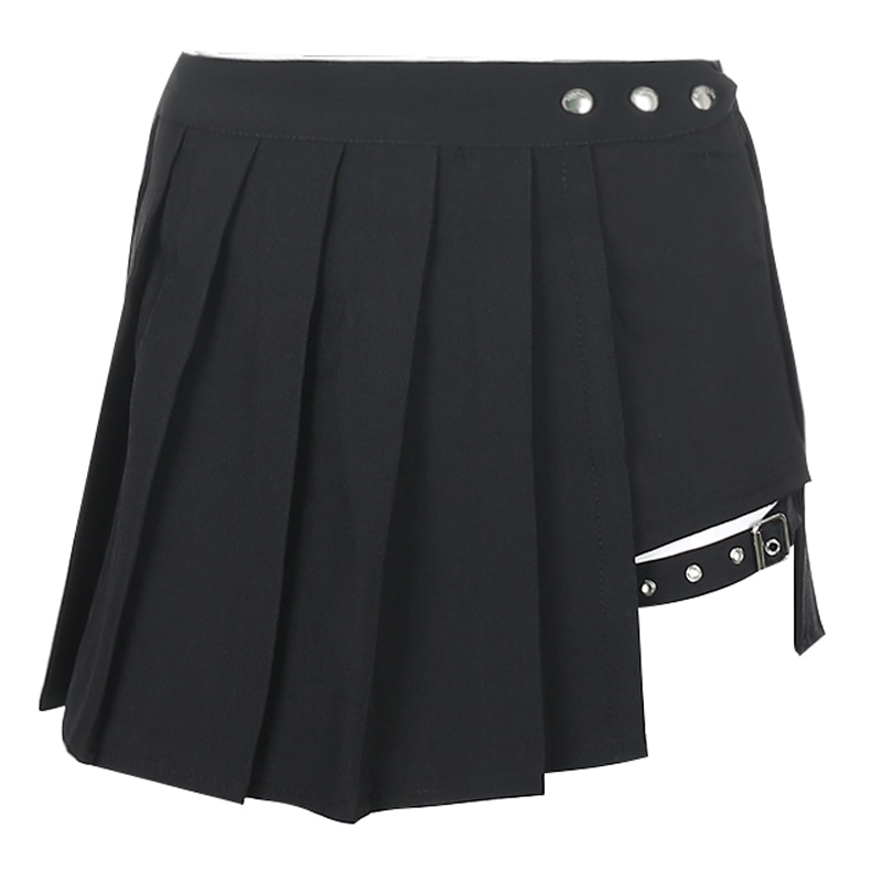Egirl Asymmetrical Gothic Harajuku Pleated Skirt