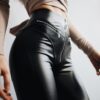 Sexy Gothic eGirl PU Leather Skinny Pant