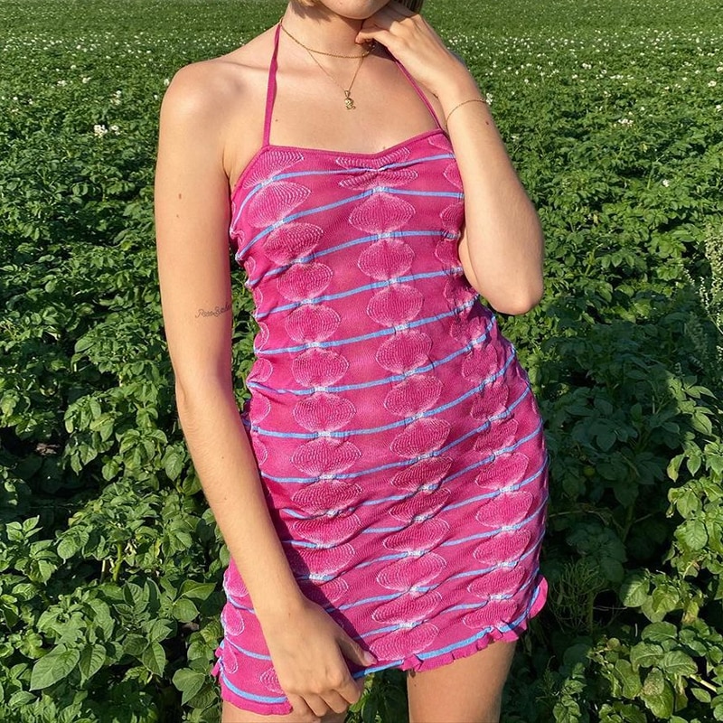 Egirl Sweet Summer Knitted Dress