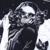 Gothic eGirl Grunge Punk Skull Printed Long Top