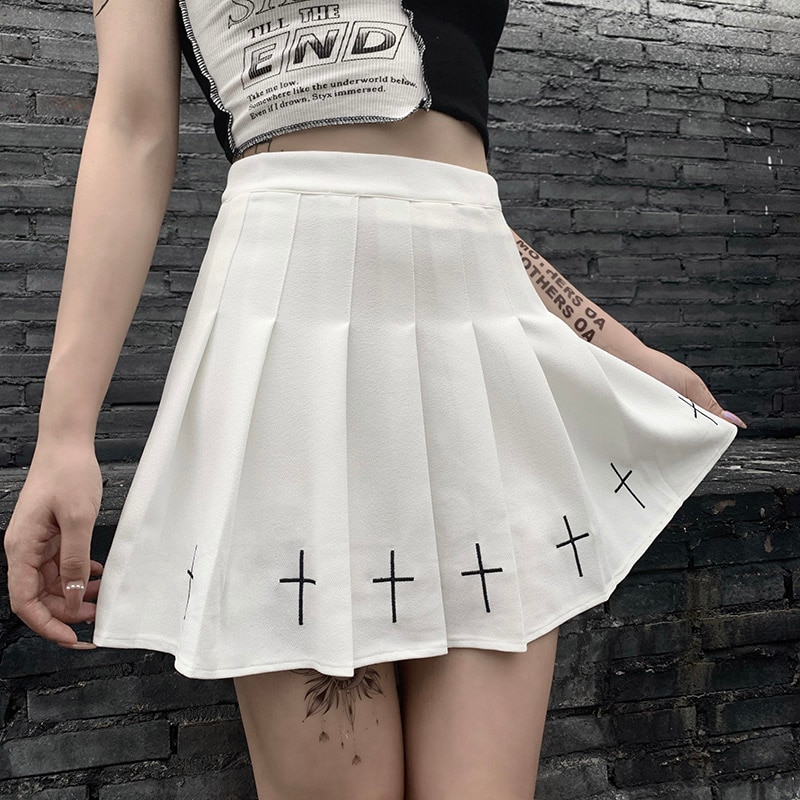 Gothic eGirl High Waist Mini Skirt
