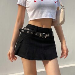 Egirl Aesthetic Harajuku Mini Gothic Skirt